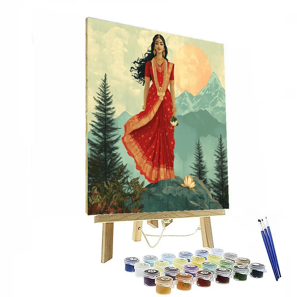 Mountain Dawn Parvati paint by color