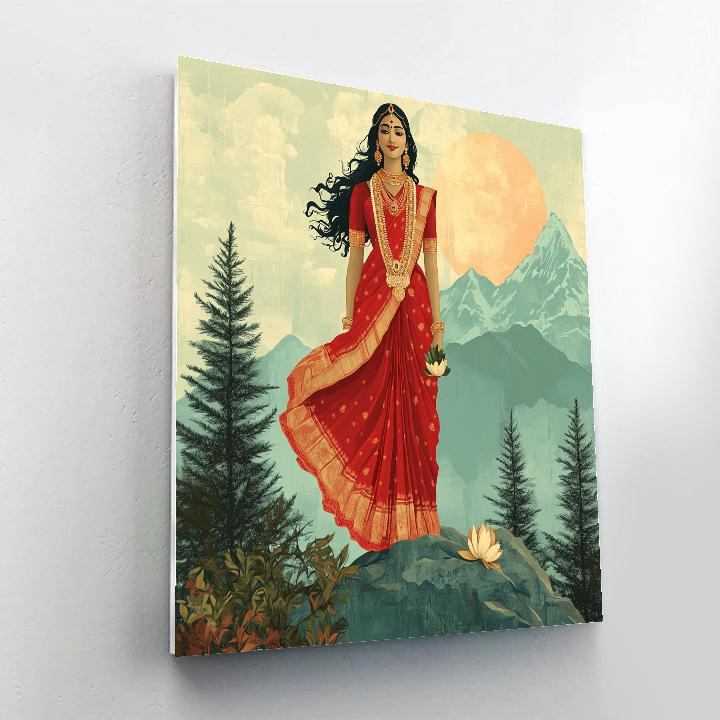 Mountain Dawn Parvati paint by color