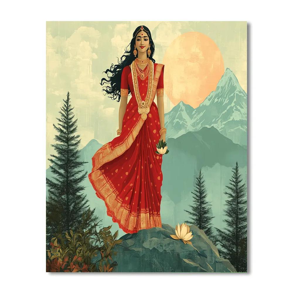 Mountain Dawn Parvati paint by color