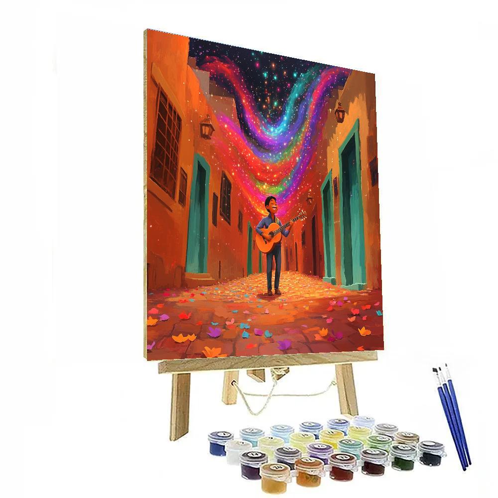 Miguel Rivera Rainbow Soundwave Street Disney Inspired paint by numbers