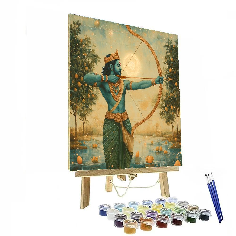 Celestial Orchard Guardianship With Rama Painting by numbers kit