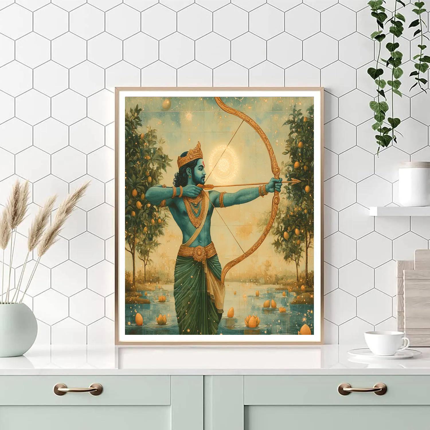 Celestial Orchard Guardianship With Rama Painting by numbers kit