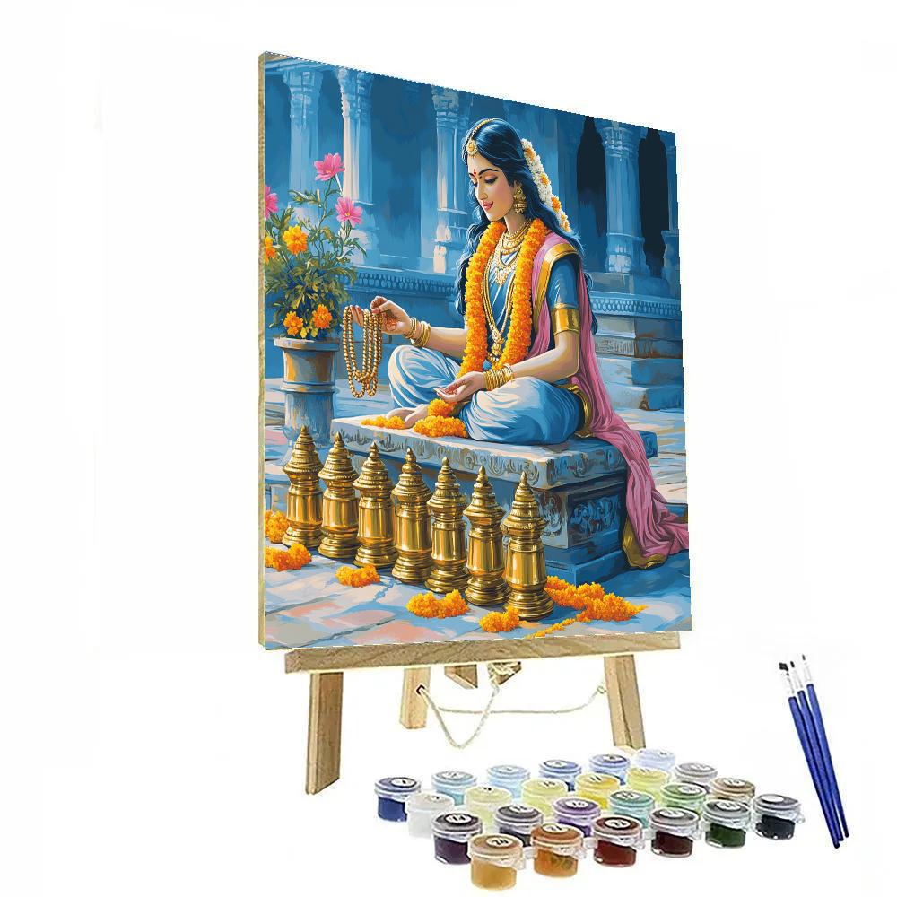 Courtyard Lamps With Parvati Serenity paint by number