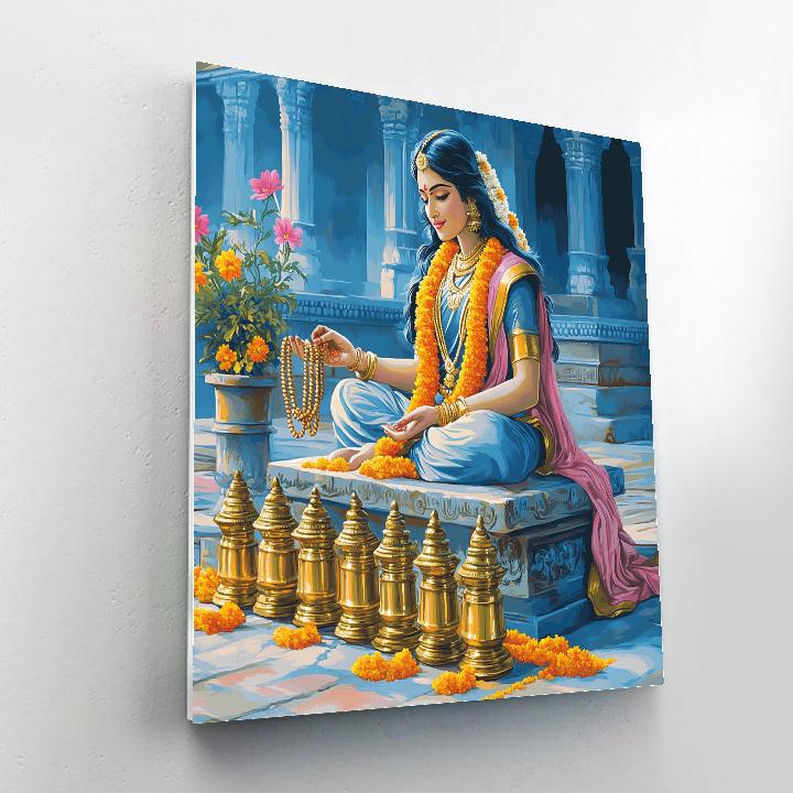 Courtyard Lamps With Parvati Serenity paint by number
