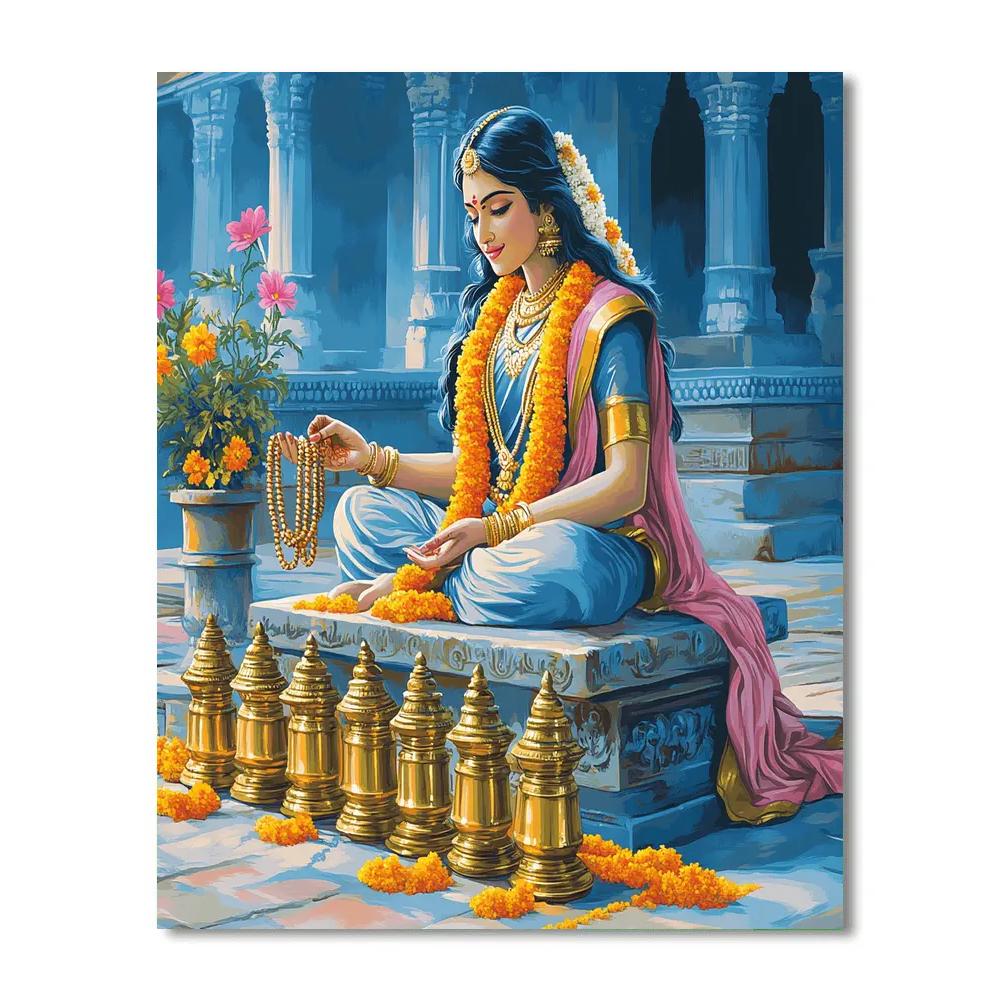 Courtyard Lamps With Parvati Serenity paint by number