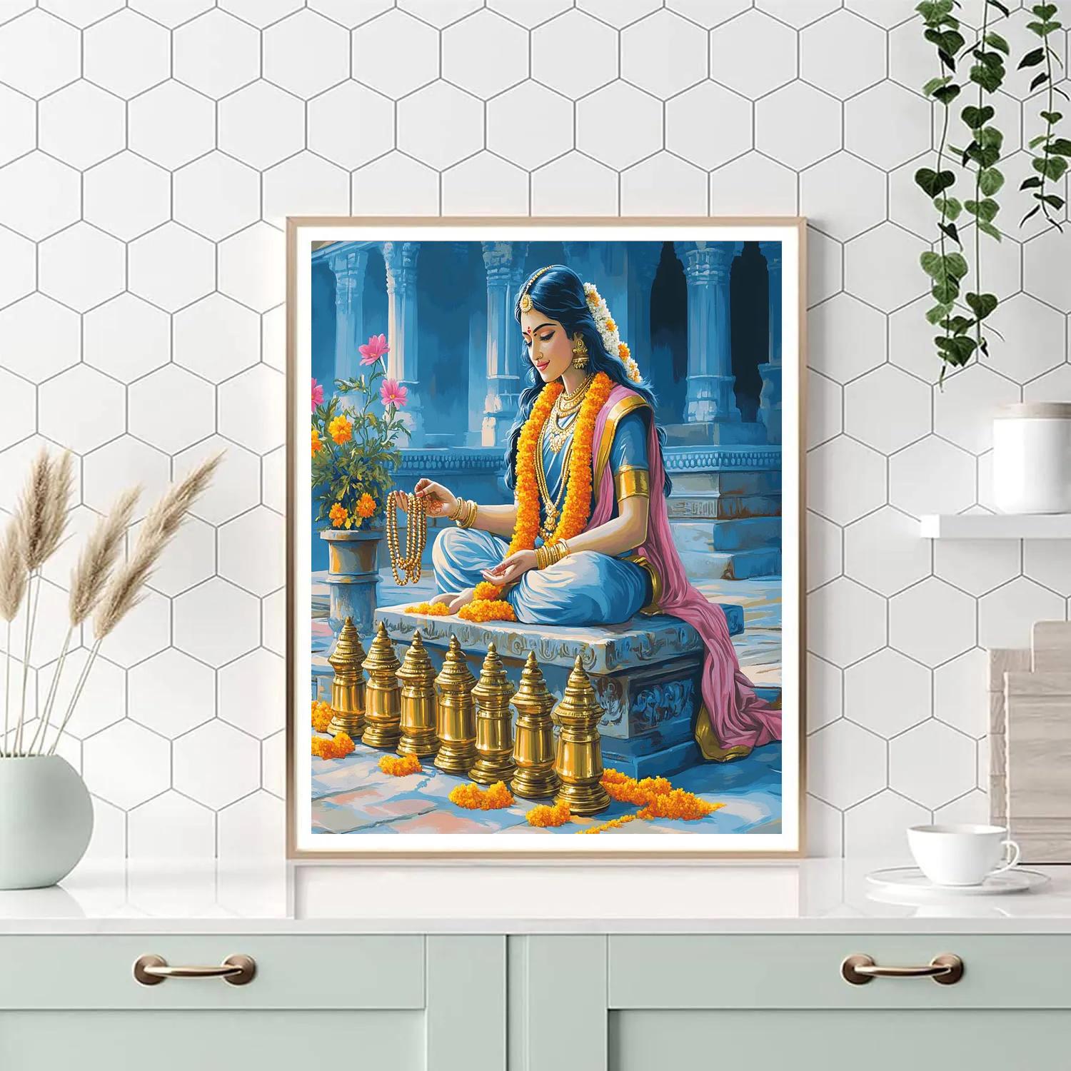 Courtyard Lamps With Parvati Serenity paint by number