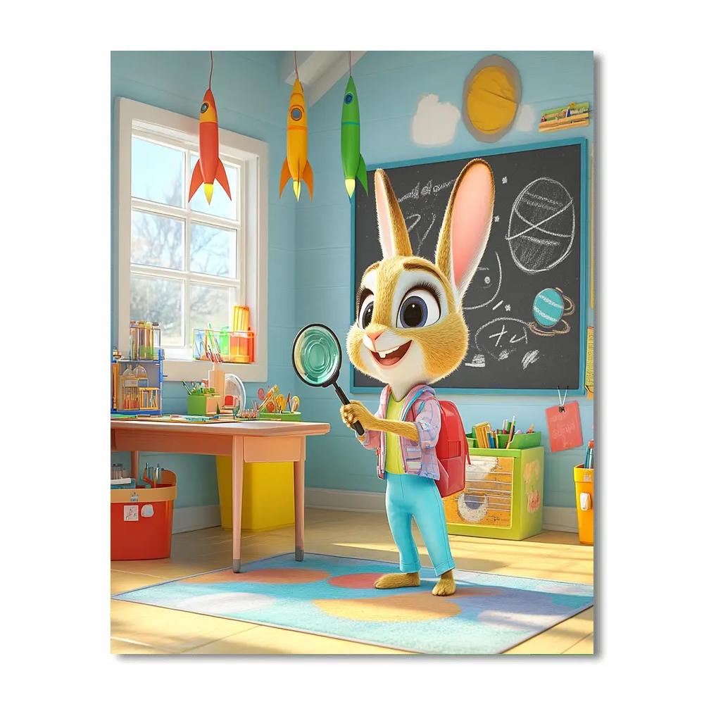 Judy Hopps Space Case Detective Day Disney Inspired paint by color