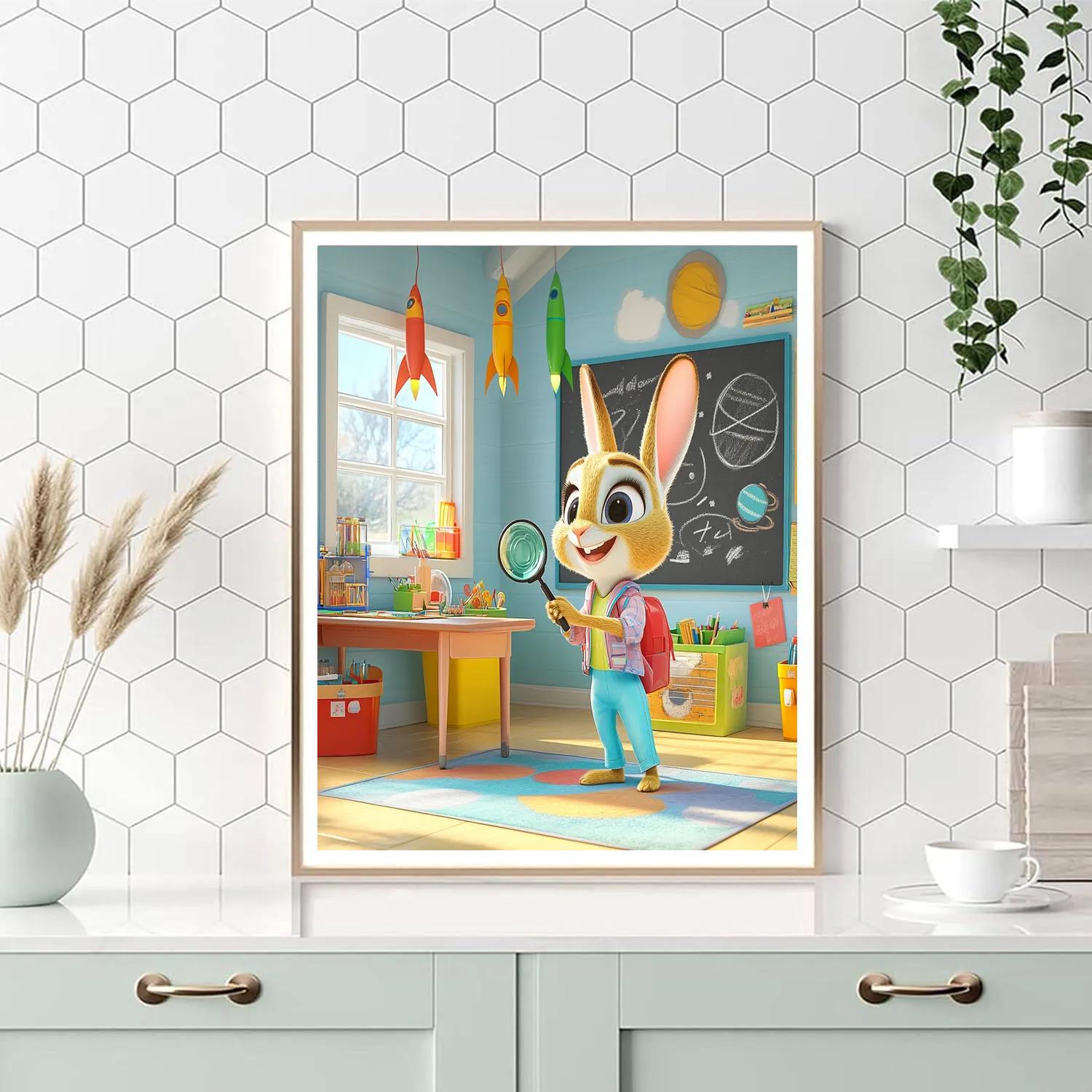 Judy Hopps Space Case Detective Day Disney Inspired paint by color