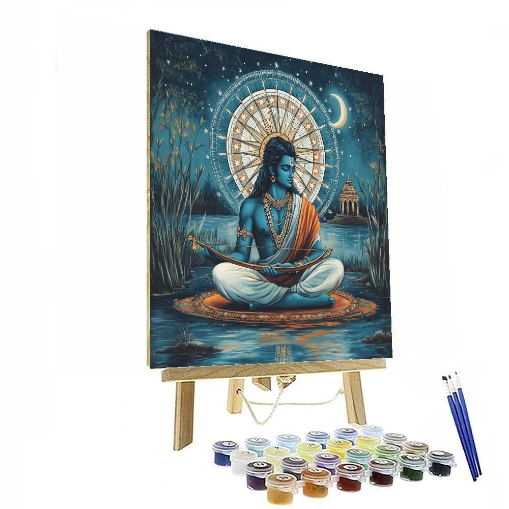 Rama Star Compass Mandala Number painting