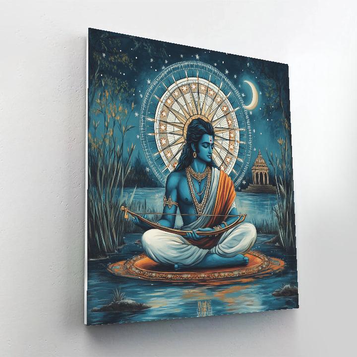 Rama Star Compass Mandala Number painting