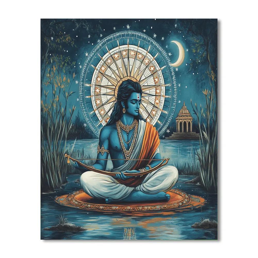 Rama Star Compass Mandala Number painting