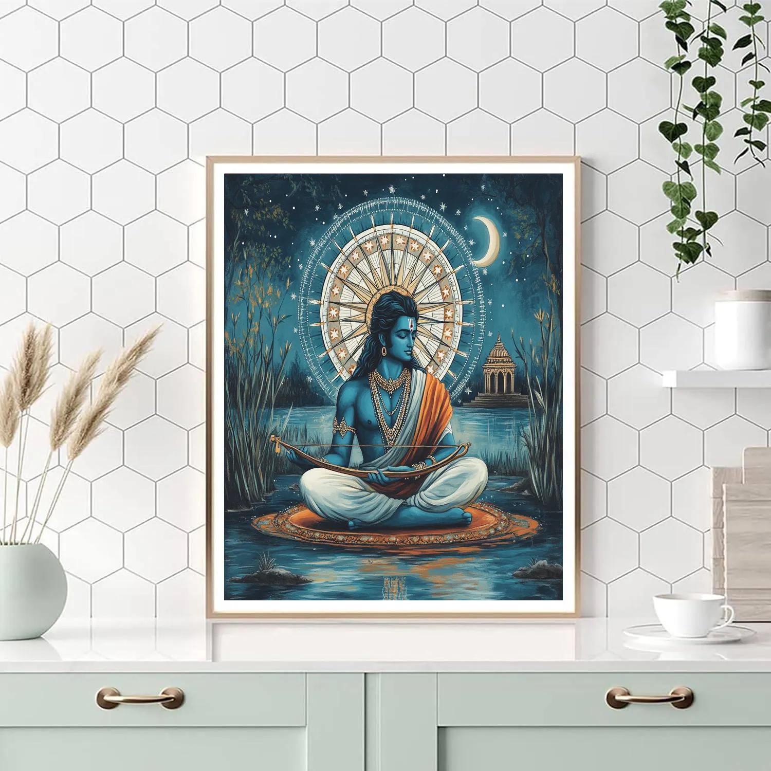 Rama Star Compass Mandala Number painting