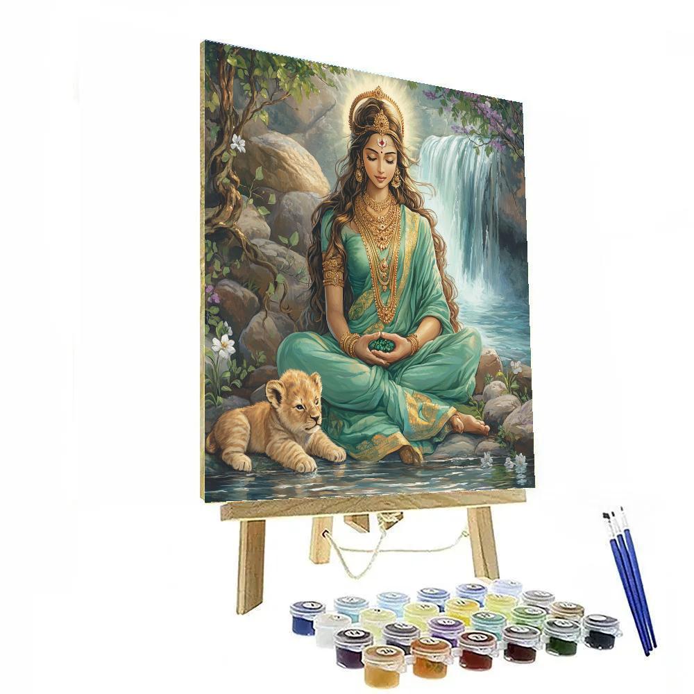 Parvati Meditation By The Crystal Spring Painting by numbers kit