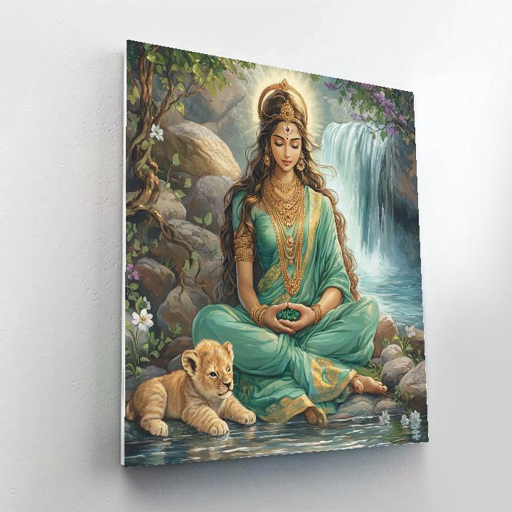 Parvati Meditation By The Crystal Spring Painting by numbers kit