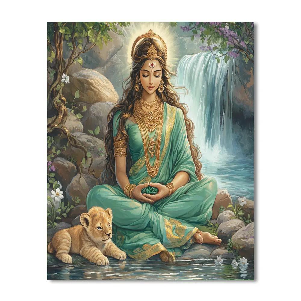 Parvati Meditation By The Crystal Spring Painting by numbers kit