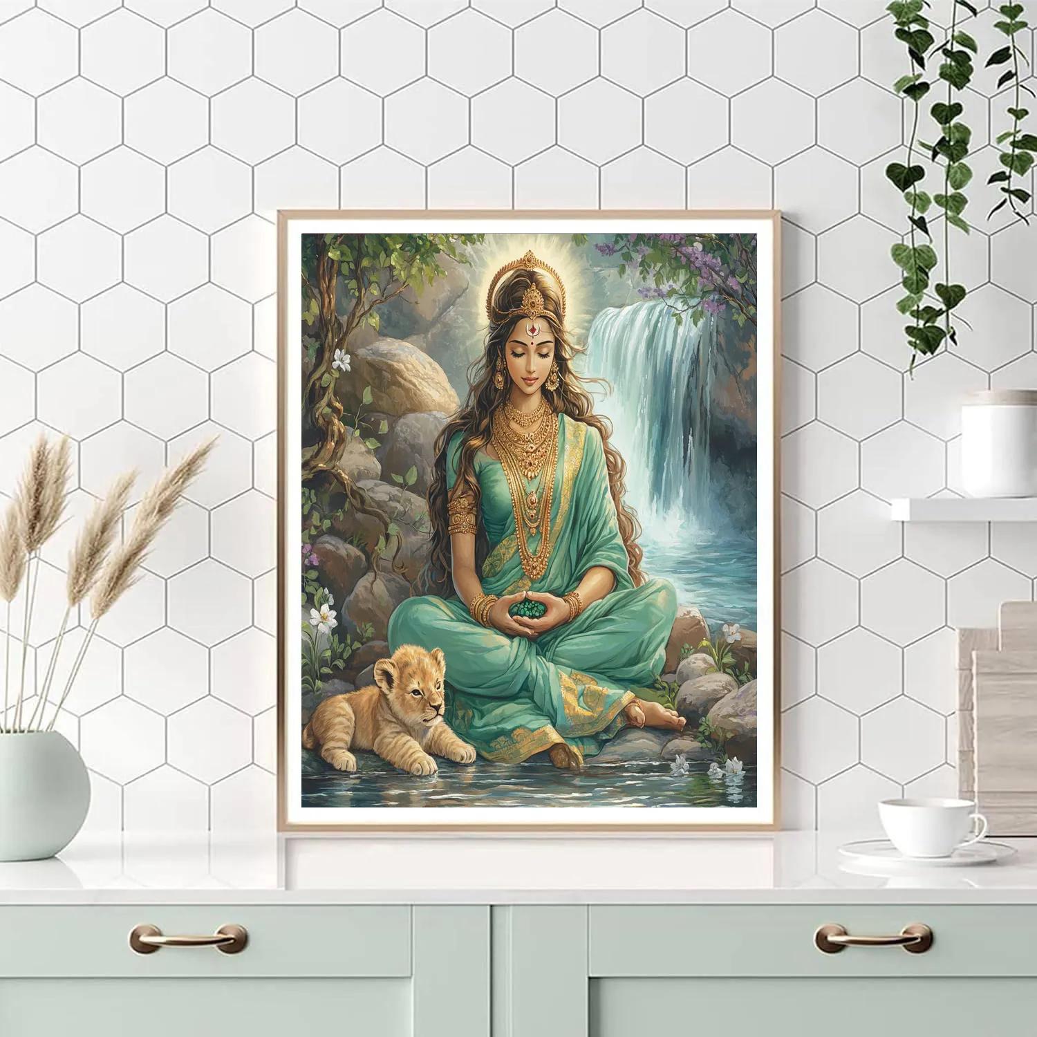 Parvati Meditation By The Crystal Spring Painting by numbers kit