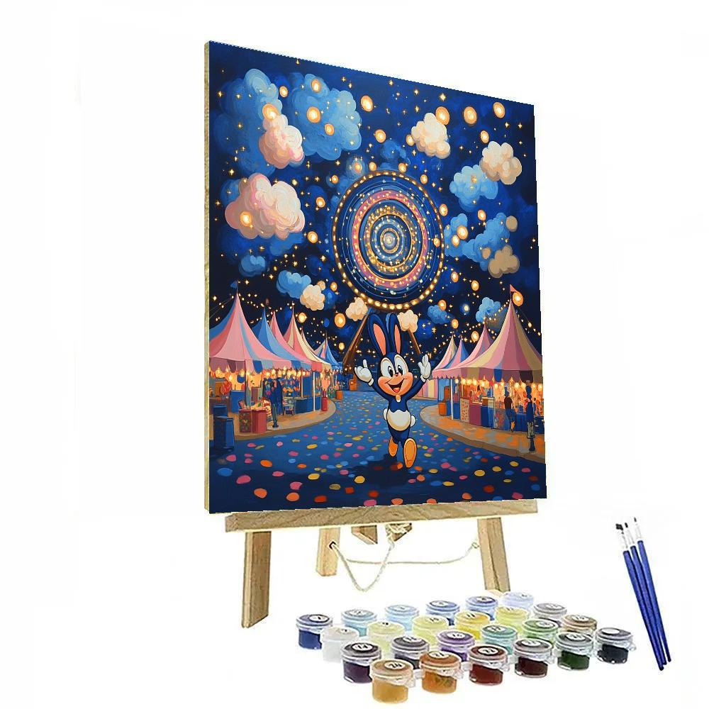 Oswald The Lucky Rabbit Galaxy Carnival Night Disney Inspired paint by number