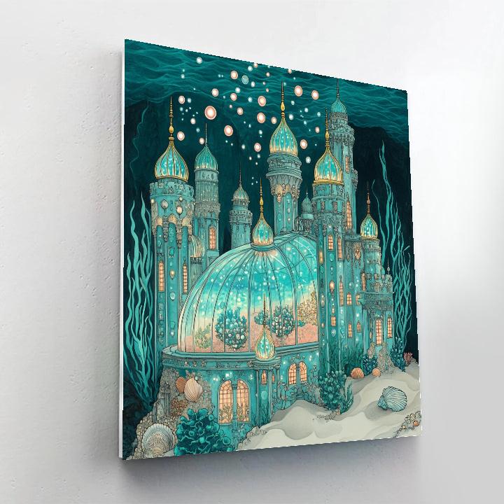 Tideglass Castle Of The Sunken Conservatory paint by number