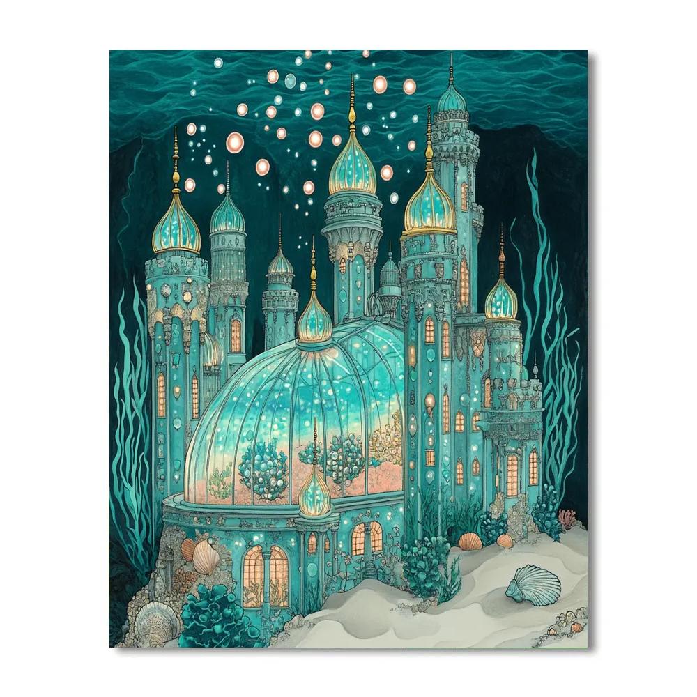 Tideglass Castle Of The Sunken Conservatory paint by number