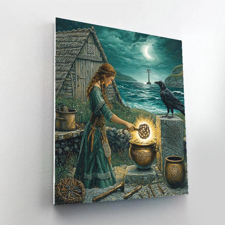 Hearthsmith Of The Celtic Spirals Number painting