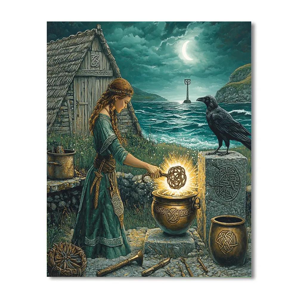 Hearthsmith Of The Celtic Spirals Number painting