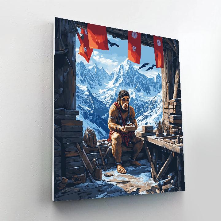Hanuman In Mountain Wind Workshop Paint by numbers kits