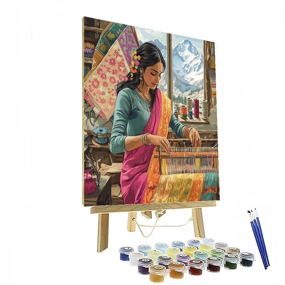 Parvati At The Weaver Loom Number painting