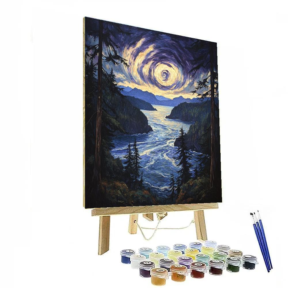 Emily Carr Inspired Tempest Break Over Pacific Inlet painting number kit