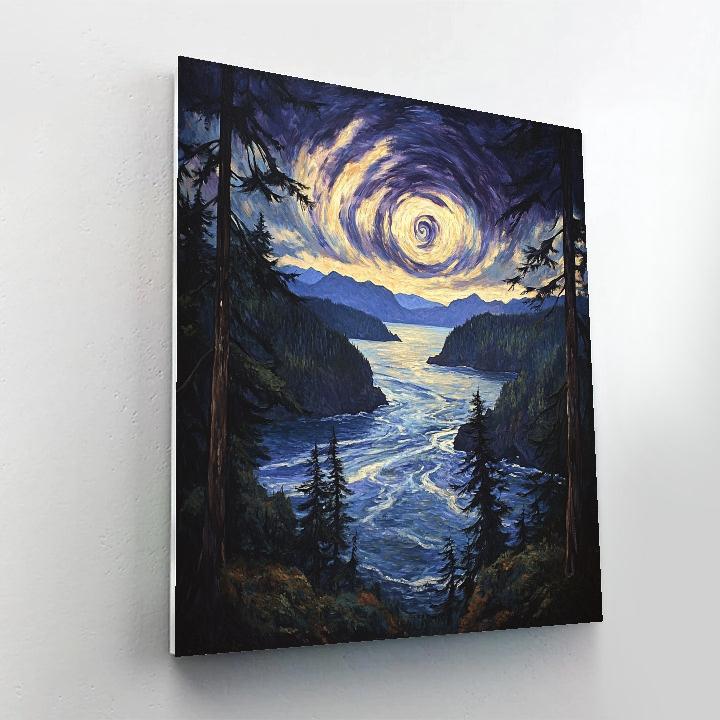 Emily Carr Inspired Tempest Break Over Pacific Inlet painting number kit