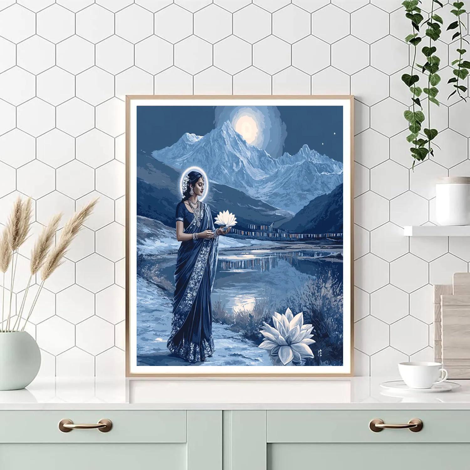 Parvati Moonlit Kailash Walk Numbered painting kits