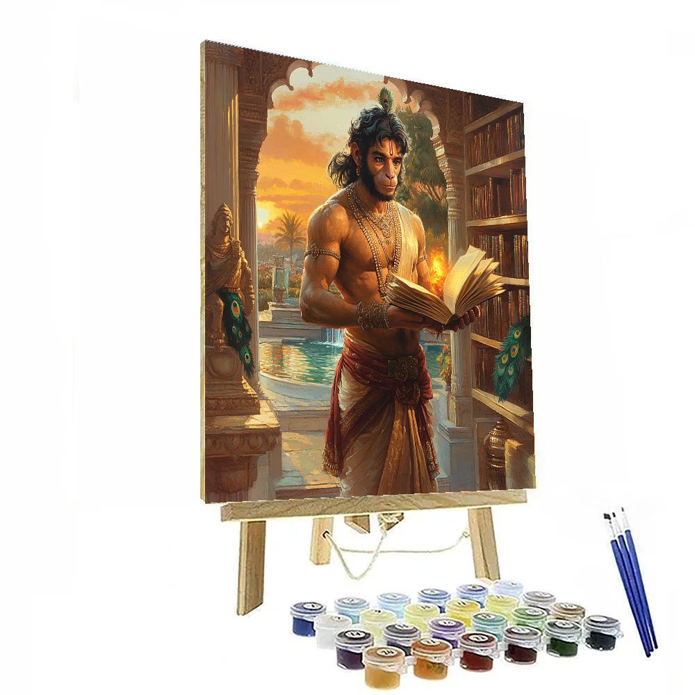 Hanuman Astral Library At Dawn Paint by numbers art