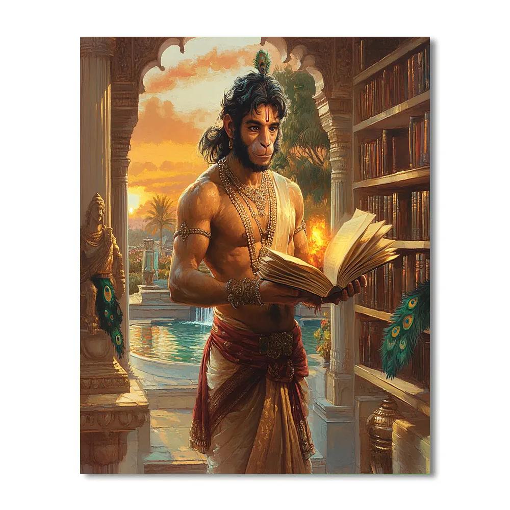 Hanuman Astral Library At Dawn Paint by numbers art