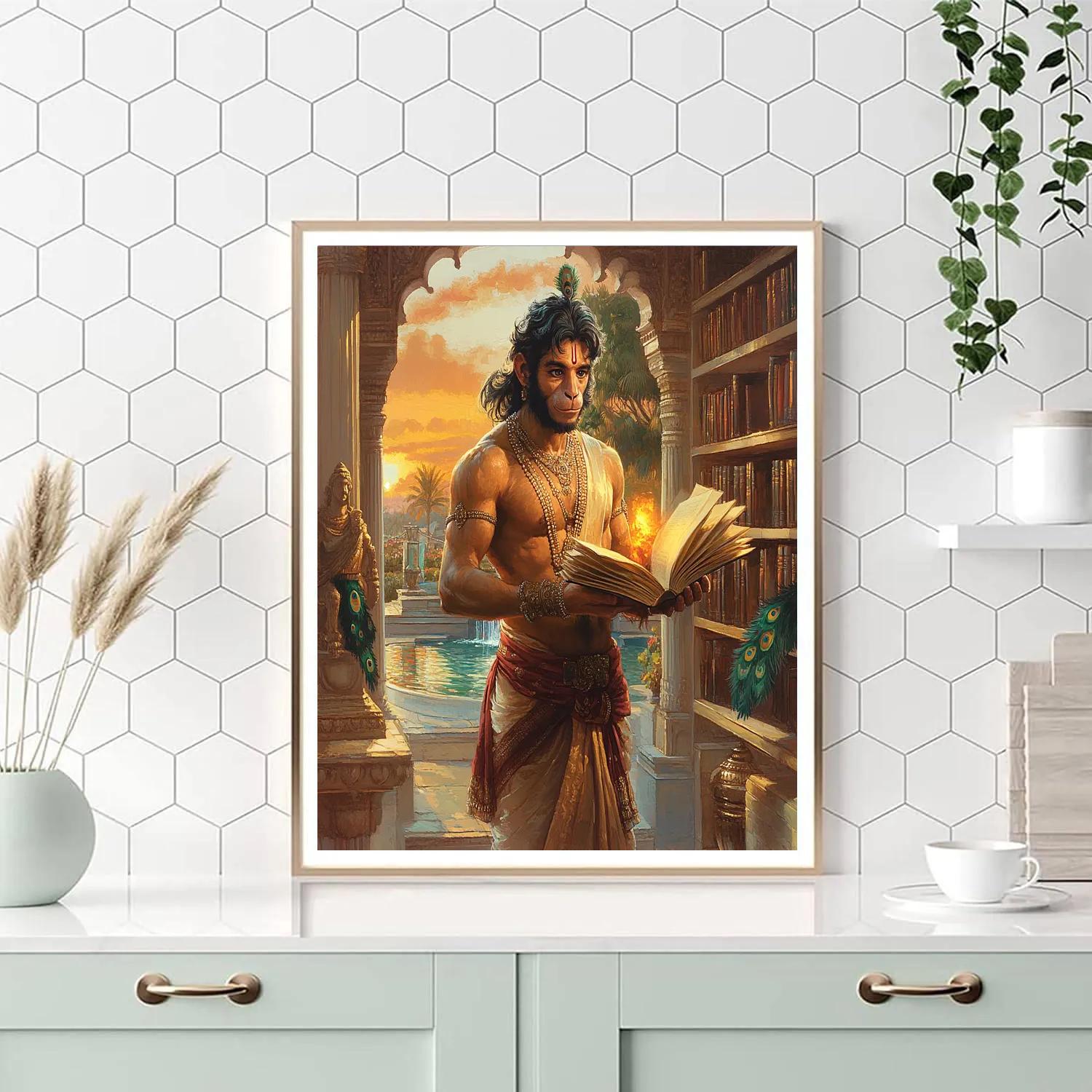 Hanuman Astral Library At Dawn Paint by numbers art