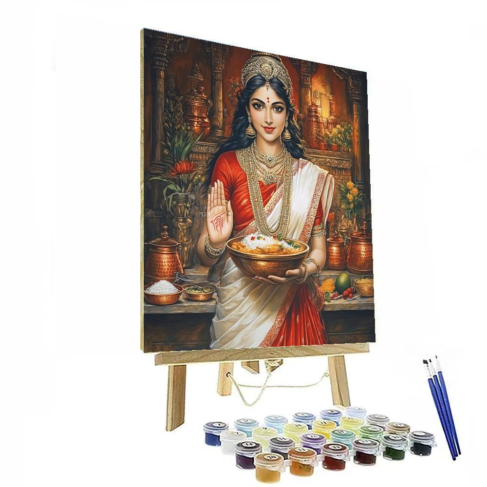 Parvati In Annapurna Giving paint by numbers