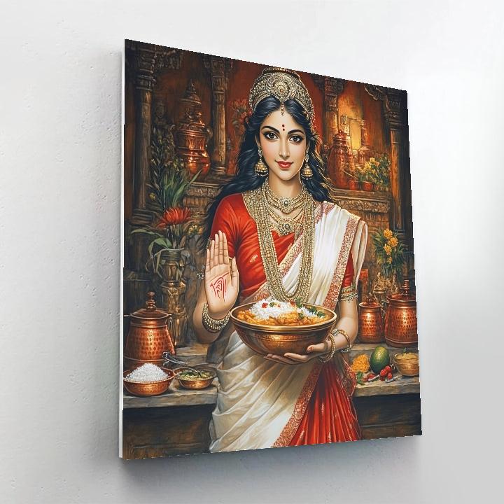 Parvati In Annapurna Giving paint by numbers