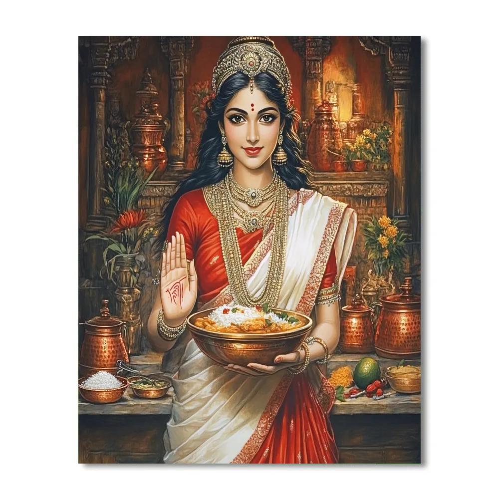 Parvati In Annapurna Giving paint by numbers