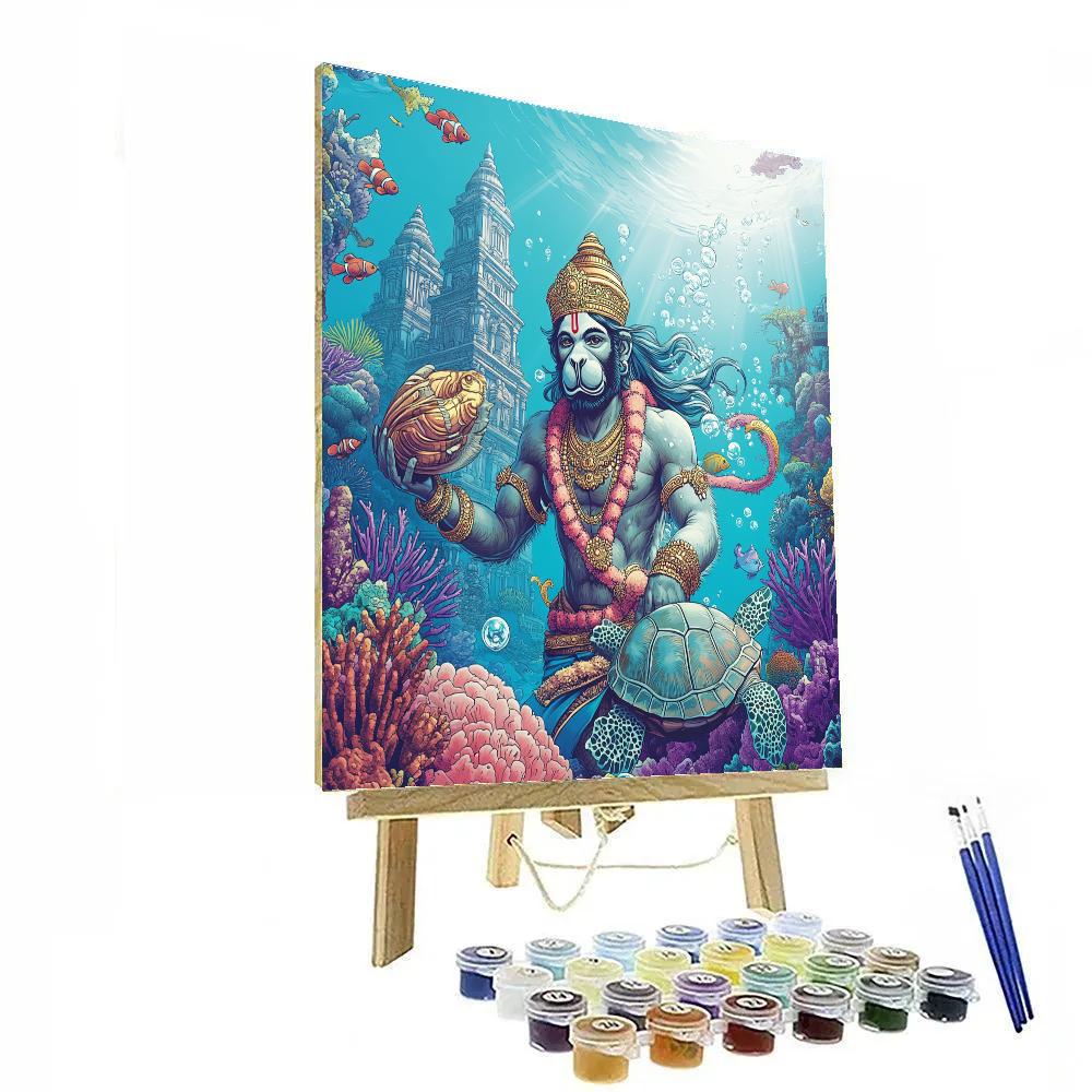 Hanuman Coral Reef Protector painting number kit