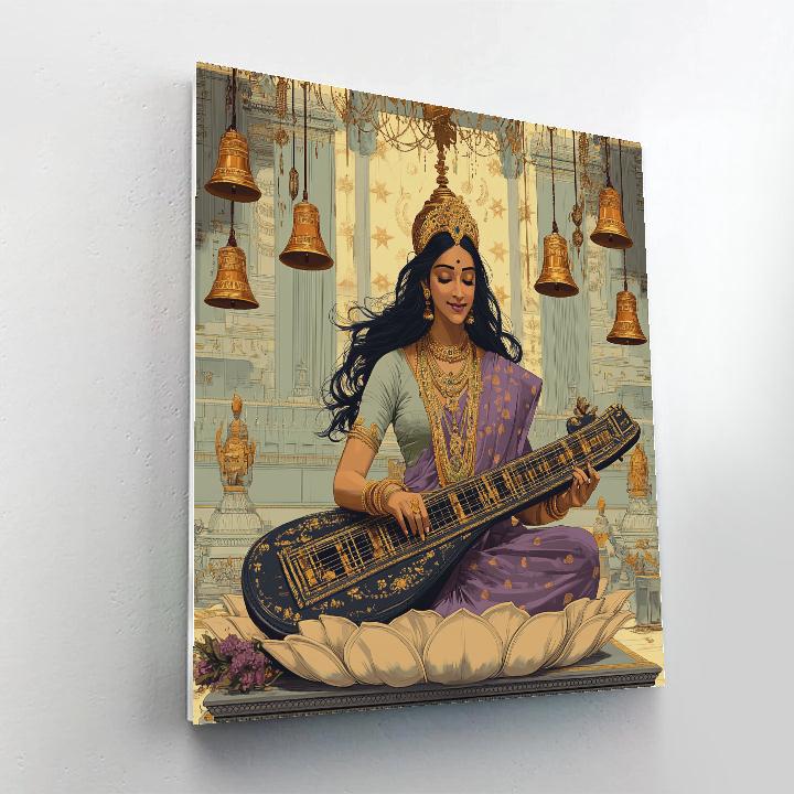Parvati Music Of The Veena DIY paint by numbers