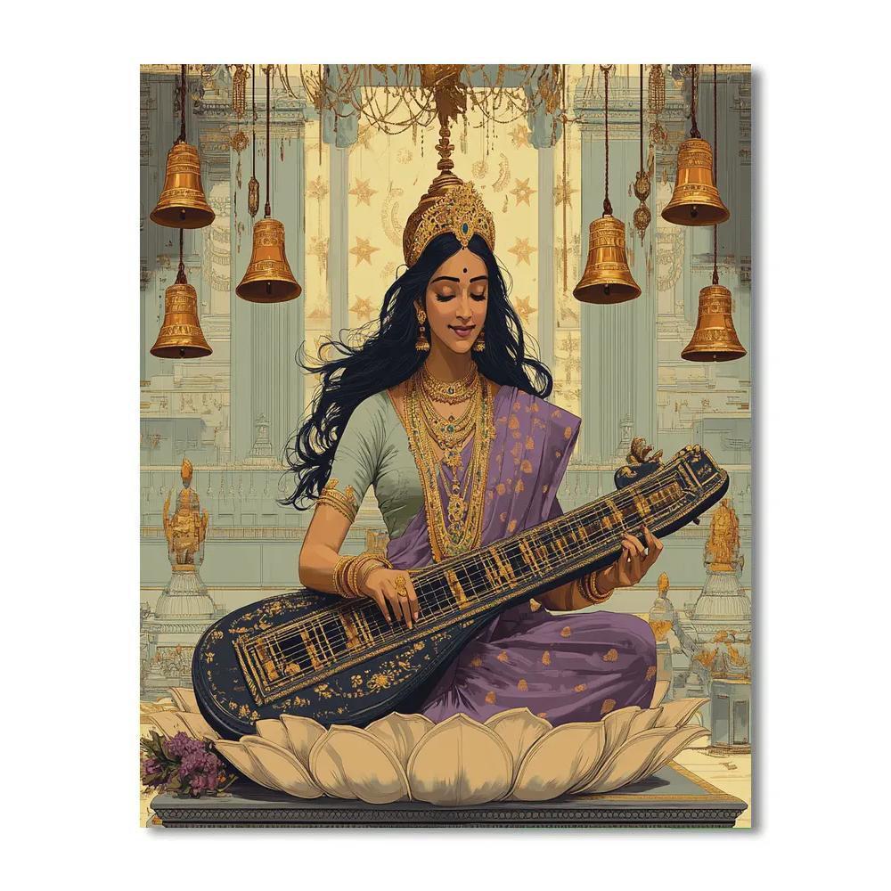 Parvati Music Of The Veena DIY paint by numbers