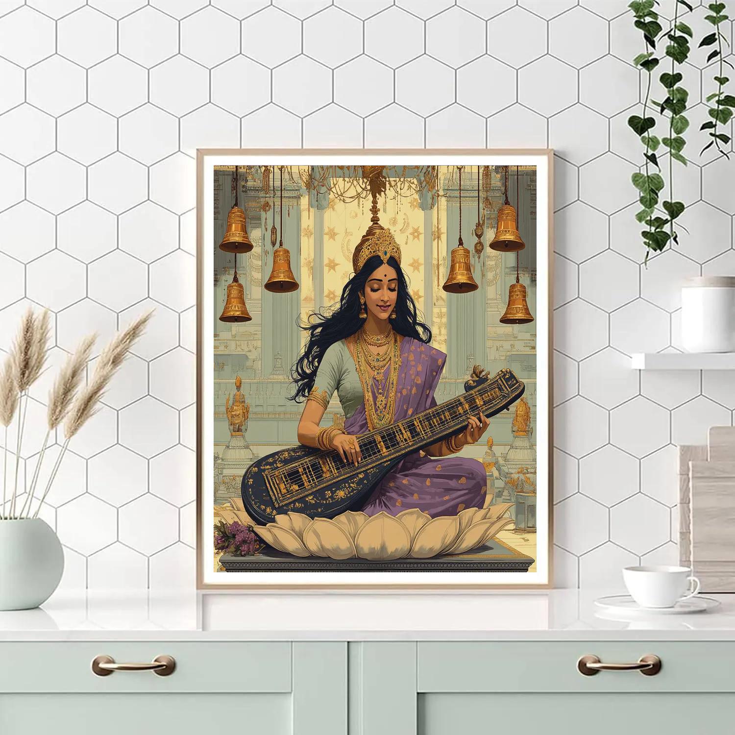 Parvati Music Of The Veena DIY paint by numbers