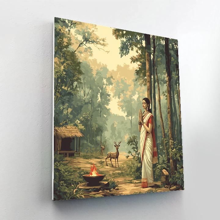 Parvati Forest Hermitage Tapas Paint by numbers kits