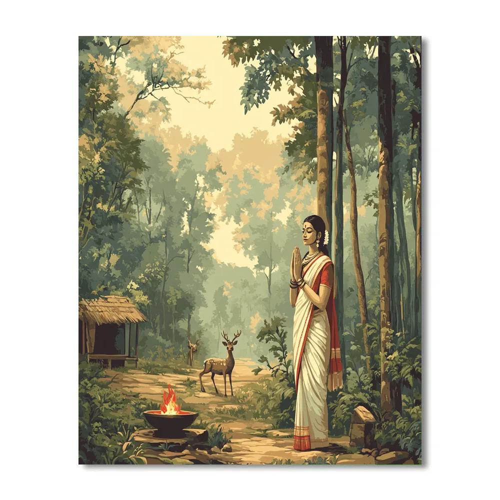 Parvati Forest Hermitage Tapas Paint by numbers kits