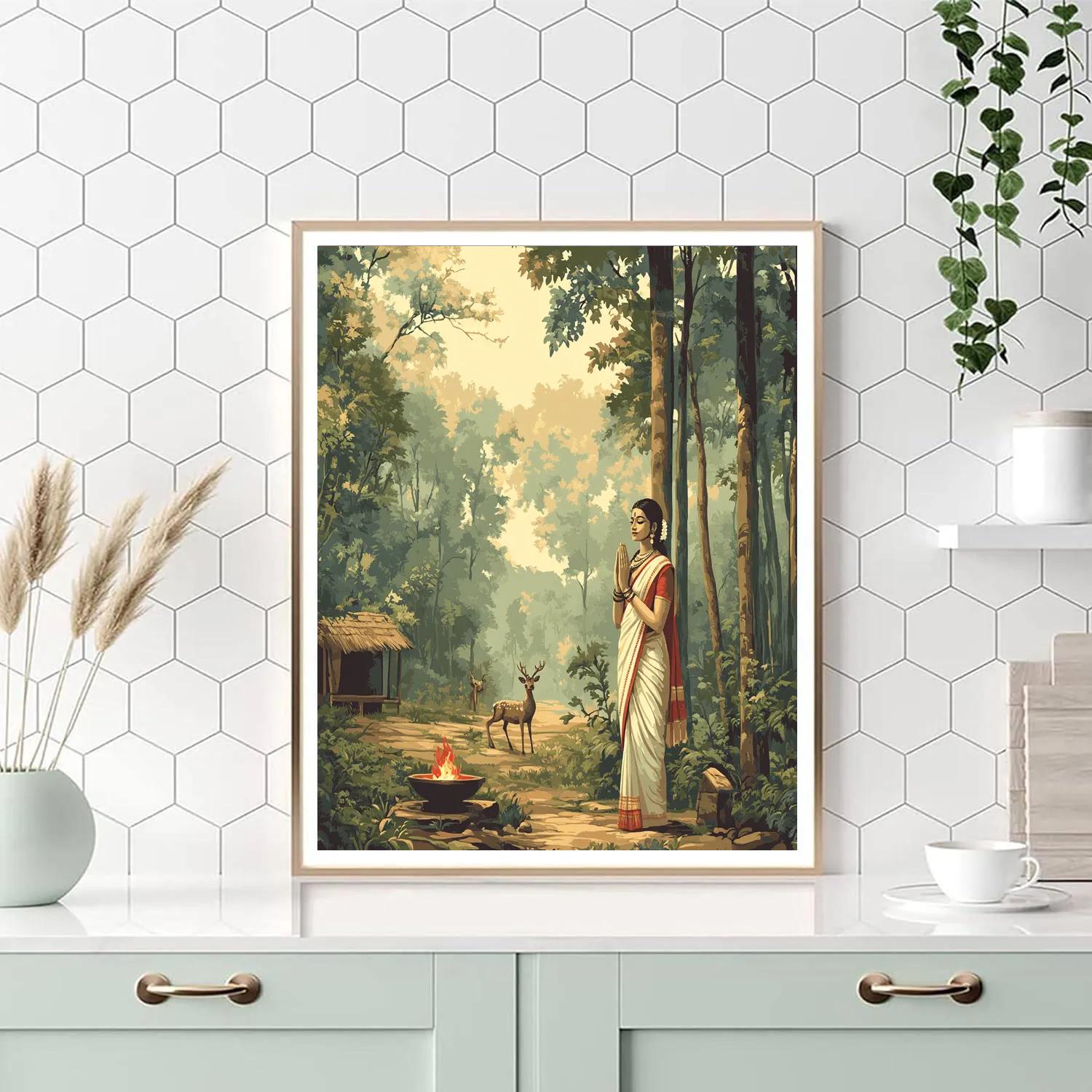Parvati Forest Hermitage Tapas Paint by numbers kits