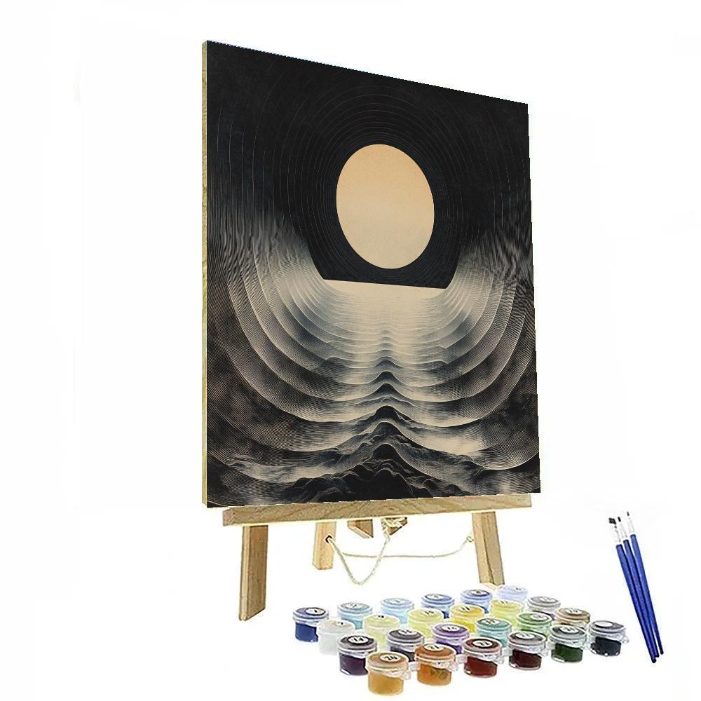 M.C. Escher Inspired Paradox Of Infinite Eclipse Lattice painting number kit