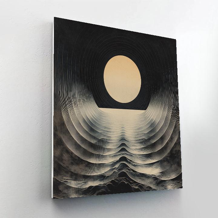 M.C. Escher Inspired Paradox Of Infinite Eclipse Lattice painting number kit