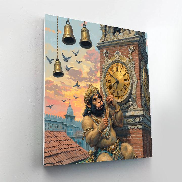 Hanuman Clocktower Timekeeper Paint by numbers kits