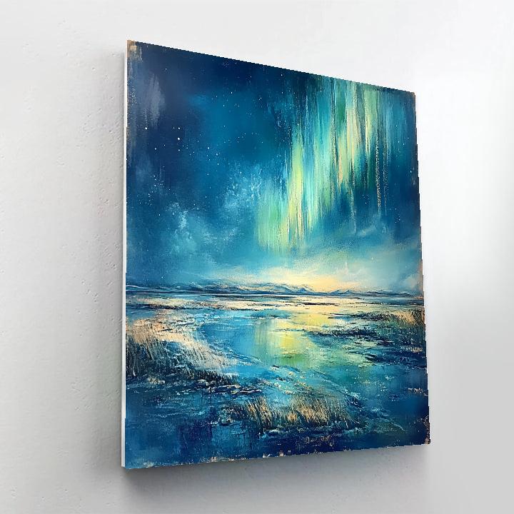 Edgar Degas Inspired Aurora Over Tundra Pools Paint by numbers art