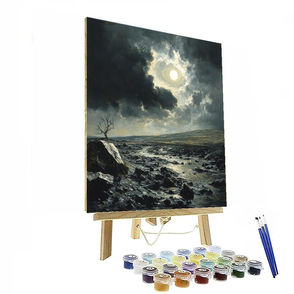 Francisco Goya Inspired Eclipse Over Basalt Moor Paint by numbers art
