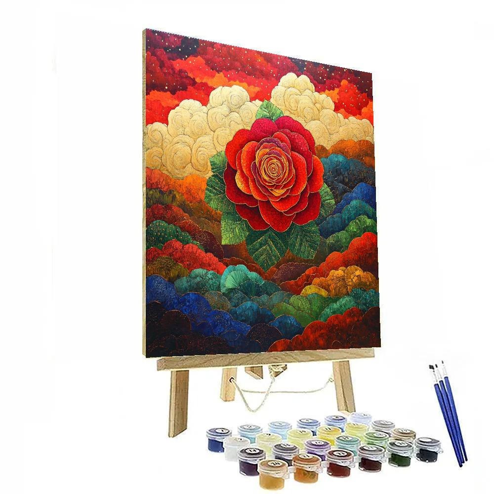 Frida Kahlo Inspired Inner Resilience Nebula Tapestry paint by number