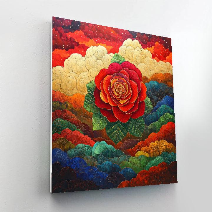 Frida Kahlo Inspired Inner Resilience Nebula Tapestry paint by number